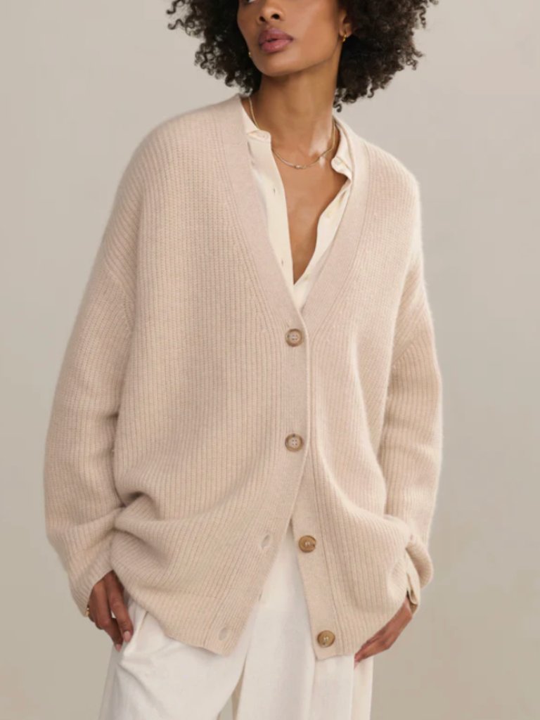 Jenni Kayne Cashmere Cocoon Cardigan In Oatmeal Sz Xs